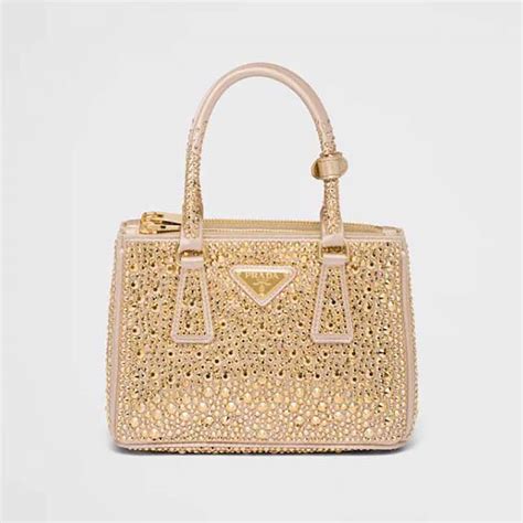 satin mini-bag with crystals prada|galleria mini satin handbag.